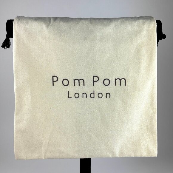 Pom Pom London Authentic Drawstring Dust Bag, Cream - Picture 1 of 7